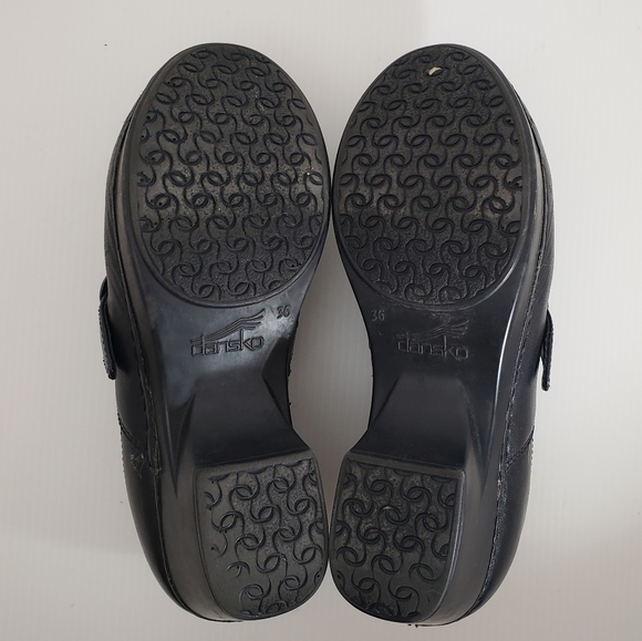 Dansko Leather Black Slip Resistant Protective Toe Nurse Doctor Clogs 36,5.5-6 - Picture 10 of 12